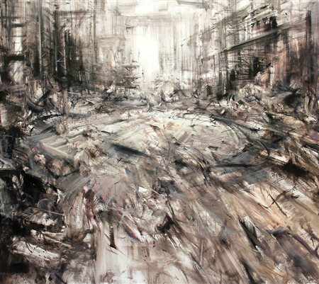 Alessandro PAPETTI (Milano 1958 ) Fabbrica 2016 tecnica mista su tela cm. 160...