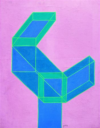 Achille PERILLI (Roma 1927-01-28 ) Secondo natura 1972 tecnica mista su tela...