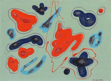 Giulio TURCATO (Mantova 1912-03-16 Roma 1995-01-22) Floreale olio e sabbia su...