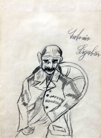 Antonio LIGABUE (Zurigo, 18/12/1899 Gualtieri, 27/05/1965 ) Autoritratto 1952...