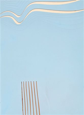 Agostino FERRARI (Milano 1938-11-09 ) I gabbiani 1970 tecnica mista e collage...