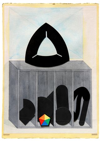 Lucio DEL PEZZO (Napoli 1933-01-01 ) Senza titolo 1975 collage e tecnica...