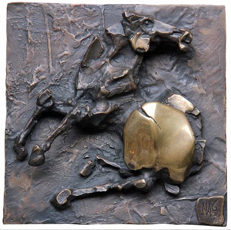 Nag ARNOLDI (Locarno 1928-09-18 ) Cavallo bronzo cm. 17.5 x 17.5Edizione di...