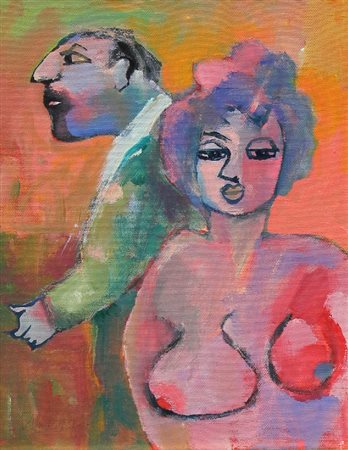 Mino MACCARI (Siena 1898-11-24 Roma 1989-06-16) Senza titolo olio su tela cm....