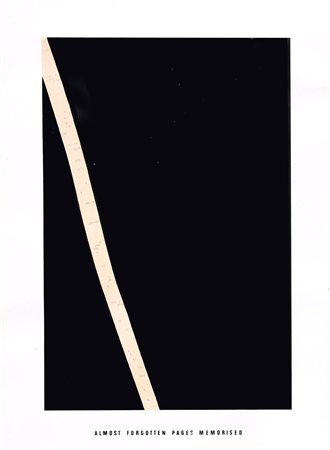 Vincenzo AGNETTI (Milano, 1926-1981 ) Almost forgotten pages memorised 1971...