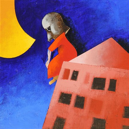 Emilio TADINI (Milano 1927-06-05 Milano 2002-09-24) Oltremare 1992 olio su...