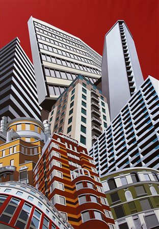 Marco PETRUS (Rimini, 1960 ) Dalle belle città 7 2013 olio su tela cm. 250 x...