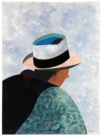 Eduardo ARROYO (Madrid 1937 ) Senza titolo tecnica mista su cartoncino cm....