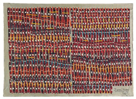 Franco BEMPORAD (Firenze 1926 1989) Superficie sensoriale 1960 olio su tela...