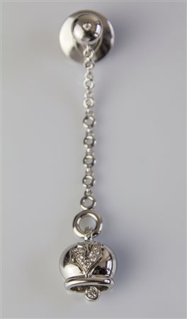 CHANTECLER Mono orecchino in oro bianco 18kt, gr 7,22. Diamanti cts 0,23. . ....