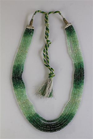 Collana smeraldi faccettati, cts 395,35. . . [Nessun Autore] Faceted emerald...