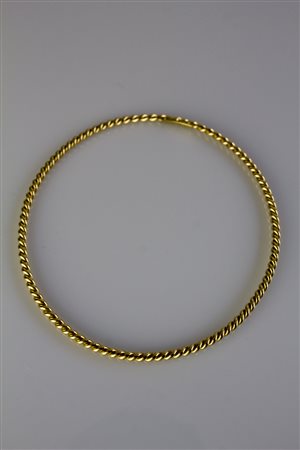 TIFFANY Bracciale Tiffany torchon in oro giallo 18kt, gr 9,11. . . . TIFFANY...