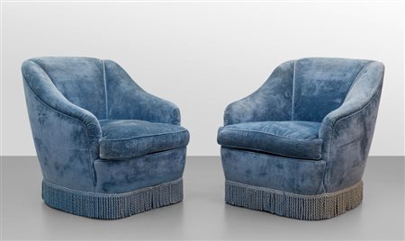 GIO PONTIDue poltrone per CASA E GIARDINO, 1938. Struttura e gambe in legno,...