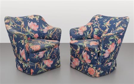 GIO PONTIDue poltrone per CASA E GIARDINO, 1938. Struttura e gambe in legno,...