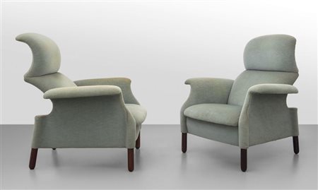 ACHILLE e PIERGIACOMO CASTIGLIONI Due poltrone "Sanluca" per GAVINA, 1959....