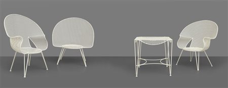 G. DE VIVO (Editore)Un set di mobili da giardino, 1955Tondino di ferro e...