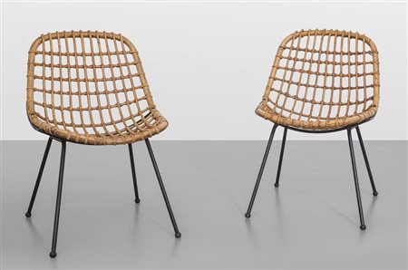 TITO AGNOLIDue sedie "BS 1n" per PIERANTONIO BONACINA, anni '60. Tubo di...