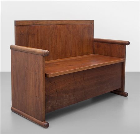 ETTORE SOTTSASS Una panca "Lucrezia" per POLTRONOVA, 1965. Legno di teak,...