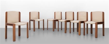 JOE COLOMPOSei sedie "300" per POZZI, 1966. Legno di faggio tinto...