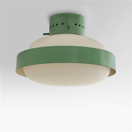 GINO SARFATTI Una lampada a plafone "3010" per ARTELUCE, 1959. Alluminio...