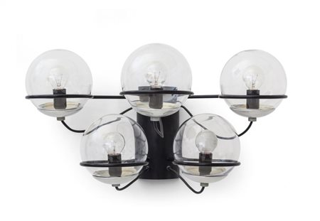 GINO SARFATTI Una lampada a parete "237/5" per ARTELUCE, 1960. Metallo...