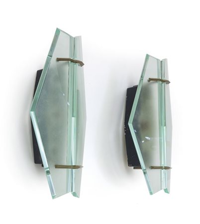 MAX INGRAND Due lampade a parete "1943" per FONTANA ARTE, circa 1962....