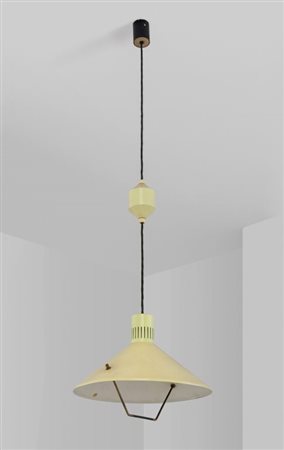 STILNOVO una lampada a sospensione a saliscendi "1125", anni '60. Ottone,...