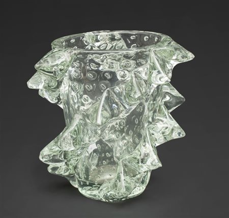 FERRO TOSO BAROVIERUn vaso con rostri ritorti e bolle, 1938.Altezza cm...