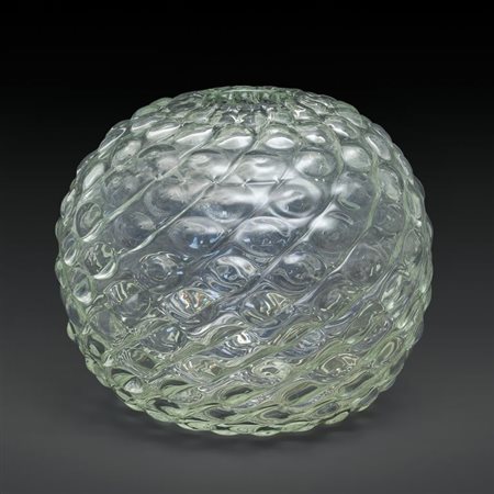 FLAVIO POLI, SEGUSO VETRI D'ARTEUn vaso sferico in cristallo ottico,...