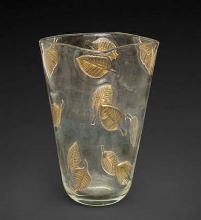ERCOLE BAROVIER, BAROVIER & TOSO Un vaso "Autunnale" in cristallo e...