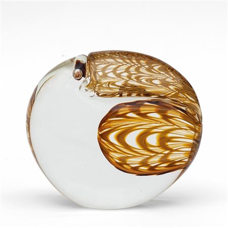 ANTONIO DA ROS, CENEDESEFigura di tucano, 1965. Vetro fenicio sommerso....