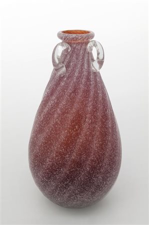 DINO MARTENS, AURELIANO TOSOUn vaso triansato con vetro a bollicine, con...