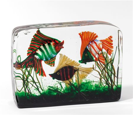 CENEDESE Un acquario, anni '50. Cm 18 x 27 x 5,5.