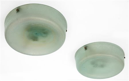 SEGUSO VETRI D"ARTE Una coppia di plafoniere eseguite per COLLI, Torino, anni...