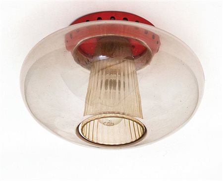 SEGUSO VETRI D"ARTE Una plafoniera eseguita per COLLI, Torino, anni "50....