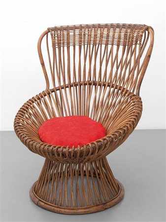 FRACO ALBINIUna poltrona "Margherita" per VITTORIO BONACINA, 1951. Malacca,...