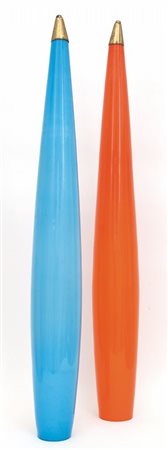 VETRERIE VISTOSI Due diffusori per lampade a sospensione, anni '60. Vetro...