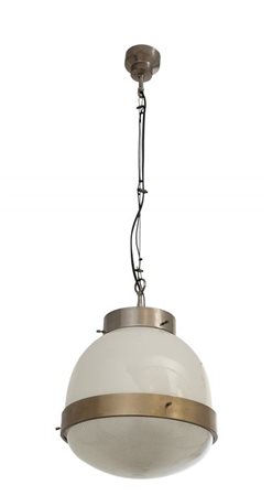 SERGIO MAZZATre lampade a sospensione "Delta grande" per ARTEMIDE, 1960....