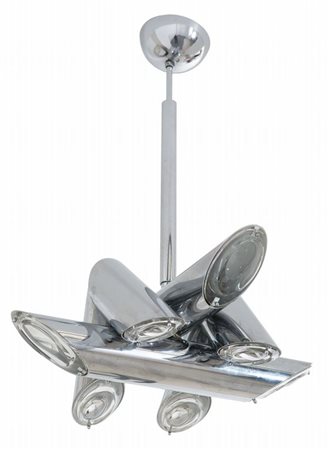 OSCAR TORLASCO Una lampada a sospensione per STILKRONEN, anni '60. Metallo...