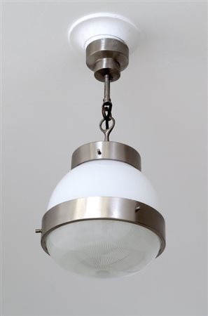 SERGIO MAZZA Tre lampada a sospensione "Delta" per ARTEMIDE, 1960. Ottone...