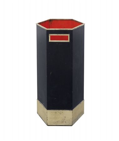 VELCA (Editore)un portaombrelli, anni '60. Lamierino verniciato, ottone....