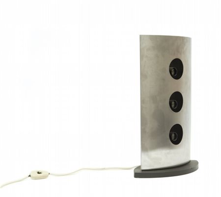 REGGIANI una lampada da tavolo, anni '70. Ghisa verniciata cracquelé, acciaio...