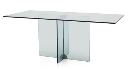 GALLOTTI & RADICE (Editore)Un tavolo, anni "70. Ottone nichelato, cristallo....