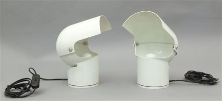 GAE AULENTI Due lampade da tavolo "Pileino" per ARTEMIDE, 1972.Alluminio...