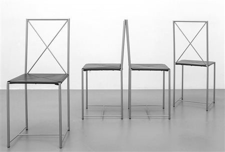 MARIO ASNAGO, CLAUDIO VENDER Quattro sedie "Moka", progetto 1939, Produzione...