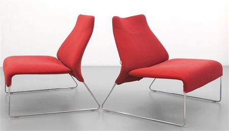 PATRICIA URQUIOLADue poltrone "Lazy 05" per B&BITALIA, 2005. Acciaio cromato,...