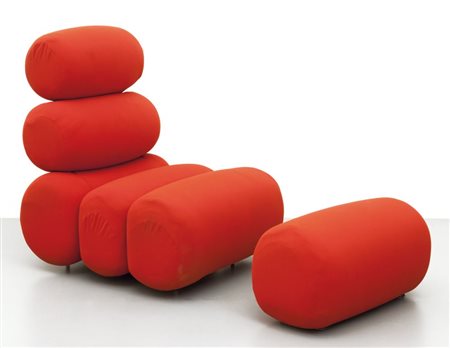 SOPHIE LARGERuna poltrona "Bruco" per PRESSOTTO, 2007. Poliuretano rivestito...