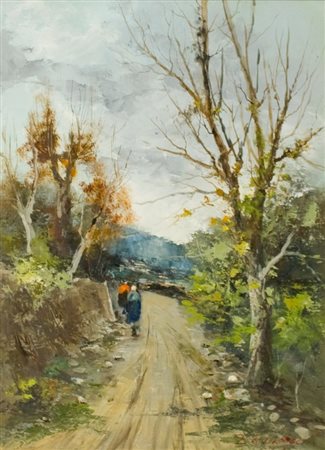 Elettra Briante De Angelis, Senza titolo, Olio su tavola, cm. 40x30 Firma in...