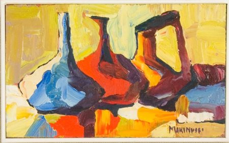 Giuseppe Marinucci, Senza titolo, Olio su tavola, cm. 10x18 Firma in basso a...