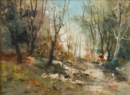 Elettra Briante De Angelis, Senza titolo, Olio su tavola, cm. 15x20 Firma sul...